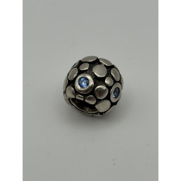 Pandora Sterling Silver Blue CZ Bubbles Bead Charm 790329CZB - Picture 5 of 8